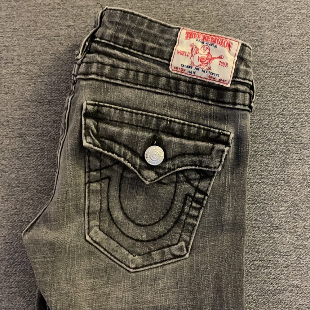 True Religion, style: Julie, size 27, grey